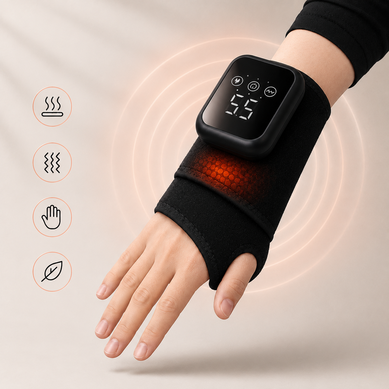 Heated Vibration Wrist Massager