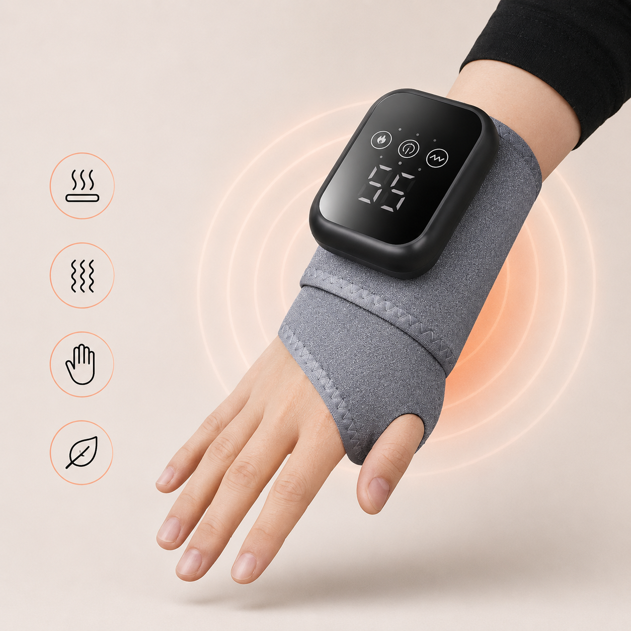 Heated Vibration Wrist Massager