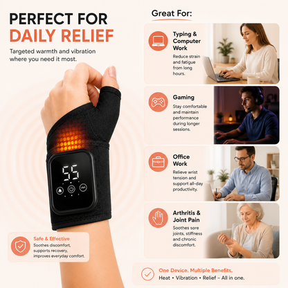 Heated Vibration Wrist Massager